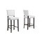 Baxton Studio Aries White Modern Bar Stool With Nail Head Trim, PK2 85-4301 - alternate 1